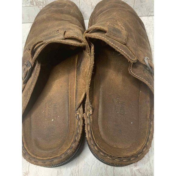 Naot Freedom Brown Leather Slip On Buckle Mules 10 - Picture 5 of 8